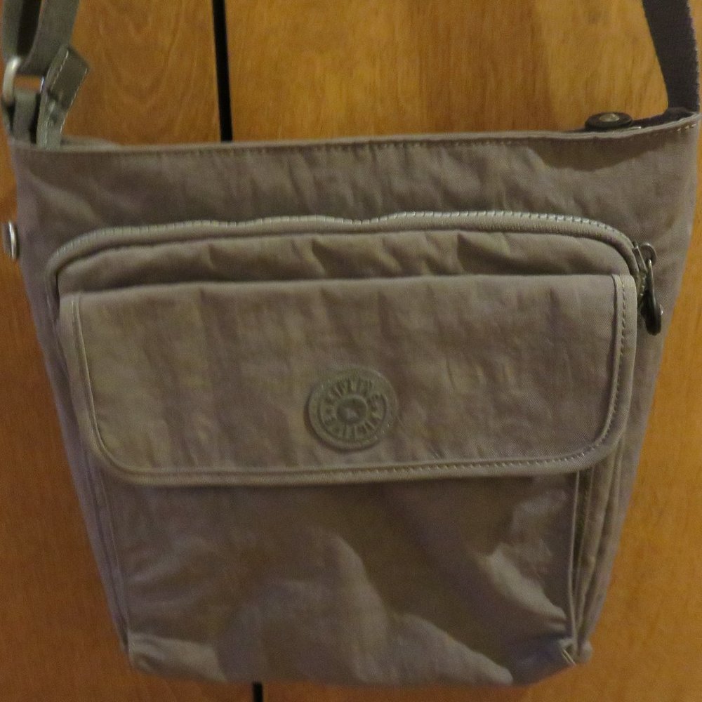 Kipling Gray Medium Crossbody Bag, Euc - image 1